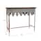 Hello Honey® 36" Rustic Farmhouse Metal Console Table with Solid Wood Top